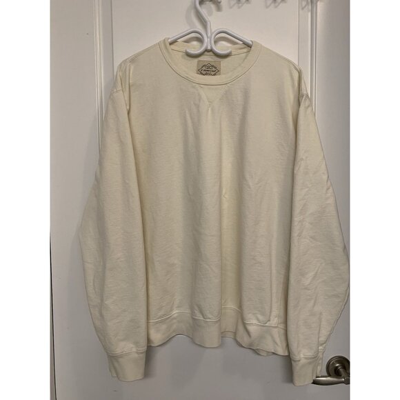 St. John’s Bay Crew Neck Sweater Men’s XXL Cream Ivory Classic Preppy Heritage - Picture 1 of 7